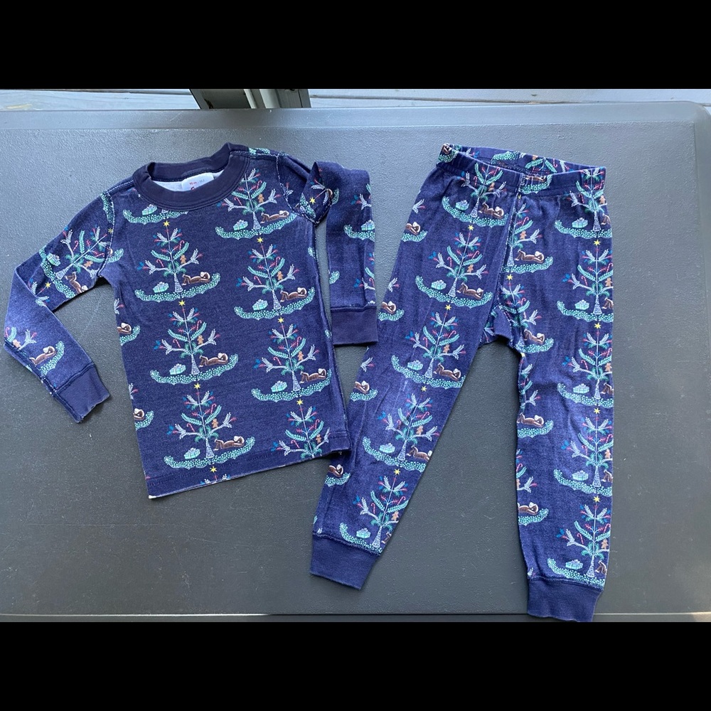 3T Hanna Andersson Curious George Xmas pajama